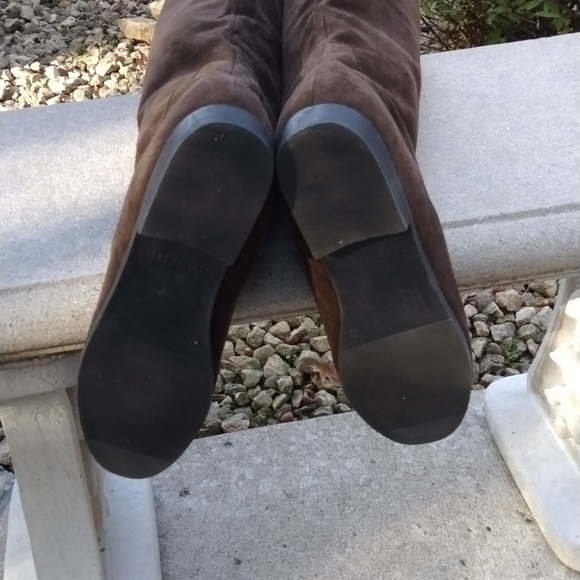 Vtg JACK SPRAT Brown SUEDE LEATHER FOLDING CUFF PIRATE SLOUCH BOOTS Women Size 9 - Picture 7 of 9